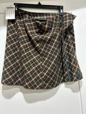 NWT Brandy Melville Brown Plaid Skirt